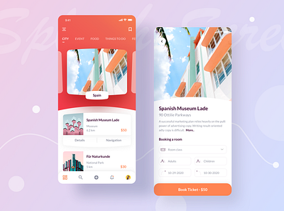 Trip Planner Mobile App Exploration app booking flight holiday navigation plane plannig spot ticket ticket booking tour tourist travel travel agency travel app traveling trip ui ux vacation