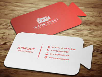 Cinematography Business Card Template camera cinema cinematography corporate creative exclusive filmography photography professional studio video video camera