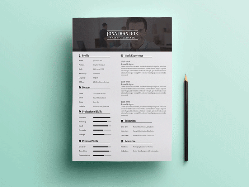 Animated Resume + Cover Letter animated animation application apply cover letter creative curriculum vitae cv gif job resume