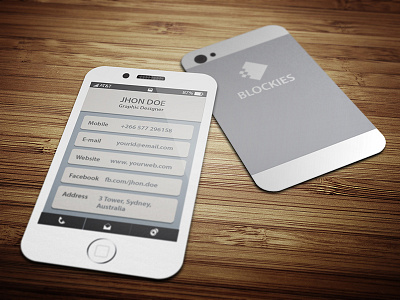 Iphone 6 Business Card Template