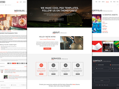 Intro - Business Theme (Freebie) blog bootstrap dashboard envato landing page portfolio theme themeforest ui ux web website