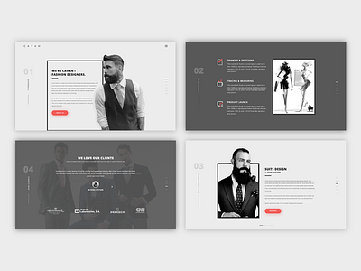 Cavan | Website Redesign Concept beard cloth effect fashion professional responsive scroll simple ui unique ux website