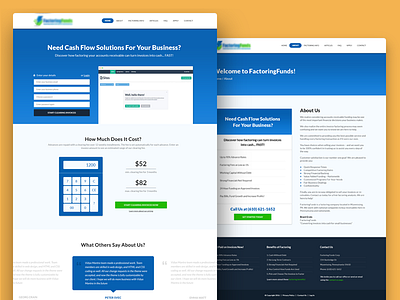 Invoice Factoring Web Design UI/UX Wip