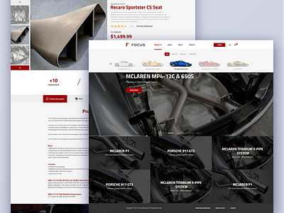 Focus™ - Tribute Website car flat home interface mclaren minimal onepage speed ui ux vehicle webdesign