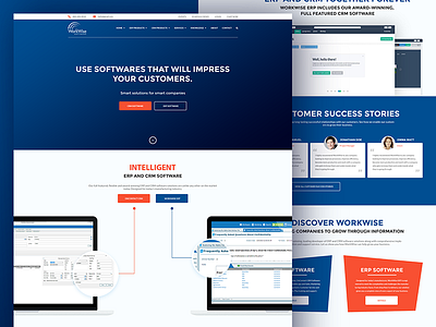 Workwise B2B SaaS Landing Page b2b dashboard fluent gradient landing page material saas software ui ux web app website