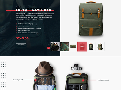 Vinta Travel Bag Website Redesign by Pentaclay on Dribbble