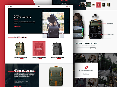 Vinta Travel Bag Website Redesign