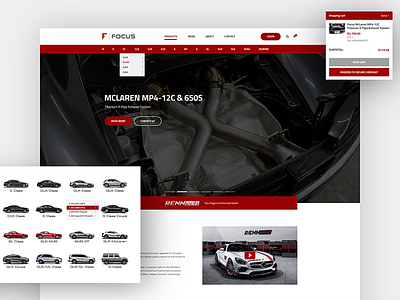 Focus Motor Sport Website app auto bike car heavy mercedes motor sport ui ux vehicle website