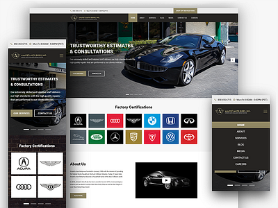 Amato Motor Parts Website by Pentaclay on Dribbble