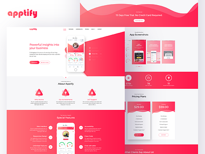 Apptify App Landing Page android app apps features home page ios landing page mobile themeforest web webapp website