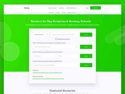 Day Nurseries & Nursery Schools Advanced Search Options doctor education filter hospital nurse nursery option review school search ux website