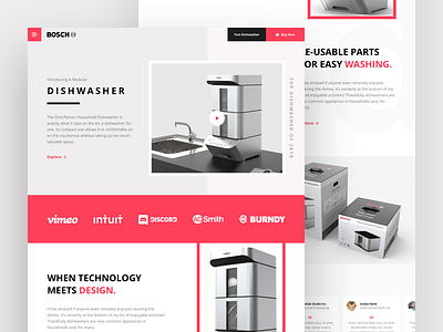#Exploration | Product Landing Page creative dishwasher interaction kitchen landing product technology ui unique ux website