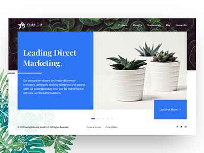 Header Exploration business direct green header interactive landing marketing plant responsive shape ui ux