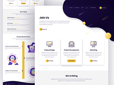 Careers Page Design agency career hire interface job join landing page marketing recruit recruitment ui website