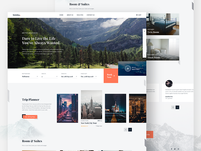 Travel Website Design by Pentaclay on Dribbble