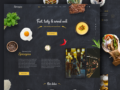 Spicegios Restaurant Landing Page