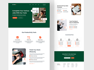 Landing page management tool work daily ui design landing page minimal ui ux web web design website