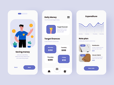 Money mobile app design app clean daily ui design habits illustration minimal mobile app mobile design mobile money mobile payment money payment ui ux