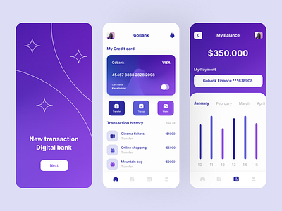 Digital bank mobile app