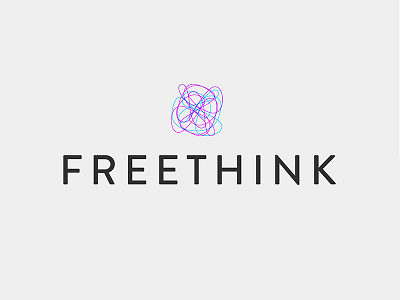 Logo draft and possible kit of parts | Freethink branding draft kit of parts logo sketches