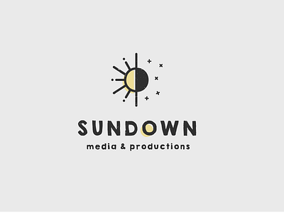 Logo draft | Sundown Media & Productions branding illustration logo sun sundown