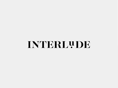 Logo | Interlude brand branding custom logo custom type logo design modern modern type serif logo simplicity
