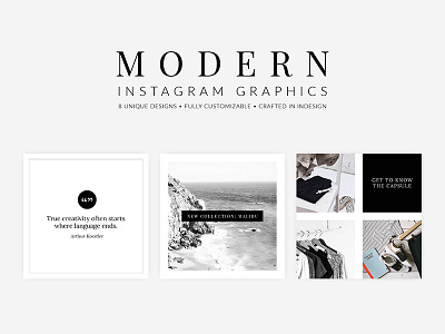 Modern Instagram Graphics | Personal Project digital marketing graphics instagram quotes templates