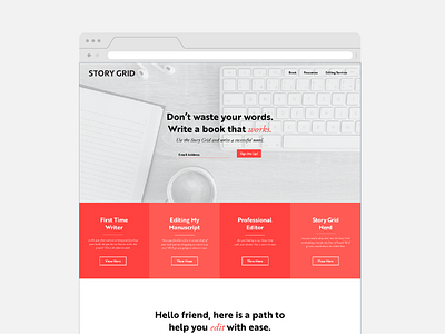 Story Grid | Website digital design fiction writer homepage layout layout marketing story web websitedesign