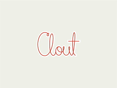 Musings | Clout exploration handlettering illustration lettering logo variation musings