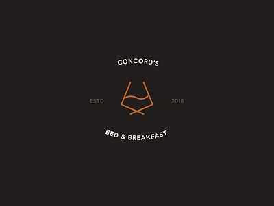 Branding | Concord's Bed & Breakfast bed and breakfast bnb branding branding concept logo logo design logo icon mid century modern modern modern design simplicity winery