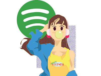 Spotify to life design illustration textures vector