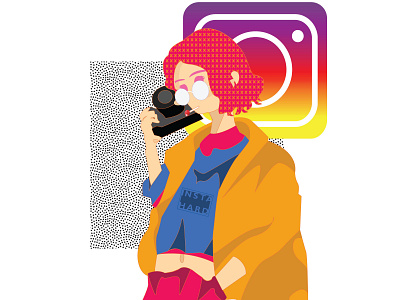 Instagram it color scheme design illustration vector