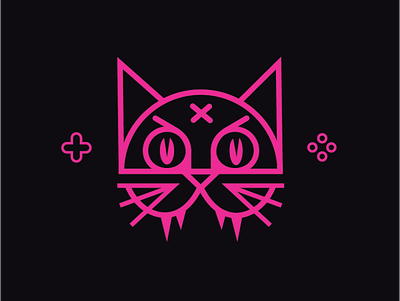 Madcat cat design gaming logo twitch logo vector
