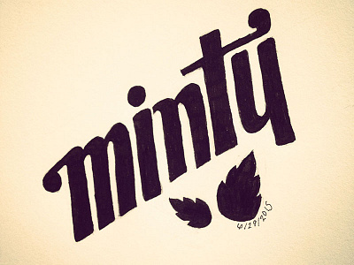 Minty doodle hand lettering lettering minty san serif