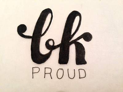 bk Proud brooklyn hand lettering lettering script sketch