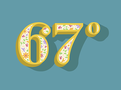 67 Dregrees 67 brooklyn flowers global warming hand lettering numbers nyc spring typography warm