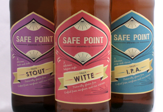 Safe Point Brewing Co. beer beer label gluten free label point retro ribbon safe safe point