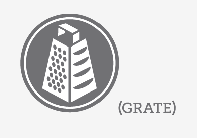 Grate Logo food food truck grate grater