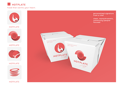 Hotplate: Logo design with mockup food mockup red startup