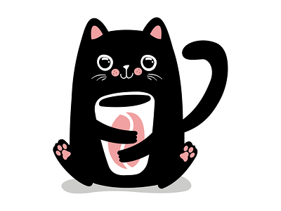 Coffee Lover Cat illustration cat coffee coffee bean illustraion illustration art illustrator