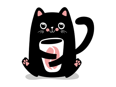 Coffee Lover Cat illustration