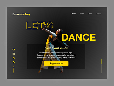 Dance academy web template!