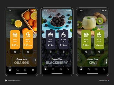 'Squashy Vibes' fruit & juice App concept
