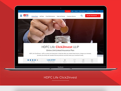 HDFC Life Click2Invest branding icon lead genration typography ui