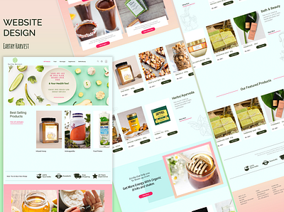 E-commerce Website For Earthy Harvest colors online shop product uidesign ux design webdesign website website concept website design