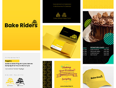 Branding For Bake Riders brand identity branding graphic design illustration logo print