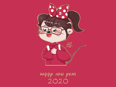 Happy New Year 2020 illustration