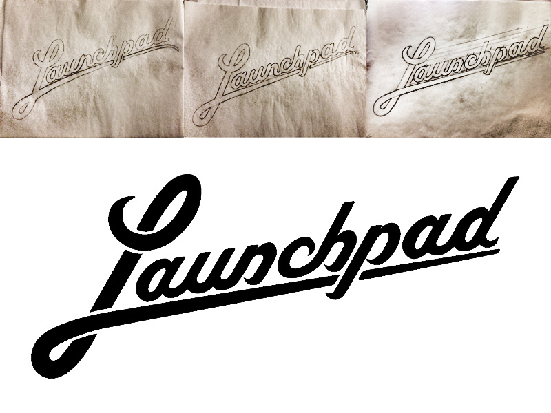 Launchpad logo type typography custom