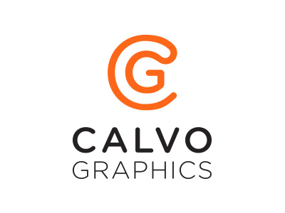 Calvo Graphics calvo graphics identity logo orange