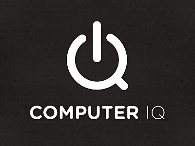 Computer IQ black computer identity iq logo white